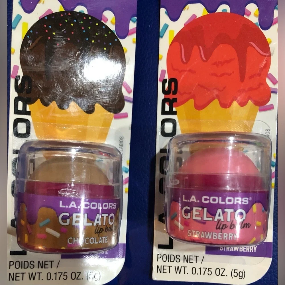 2pack gelato flavored lip gloss in chocolate strawberry mint orange &‎ vanilla